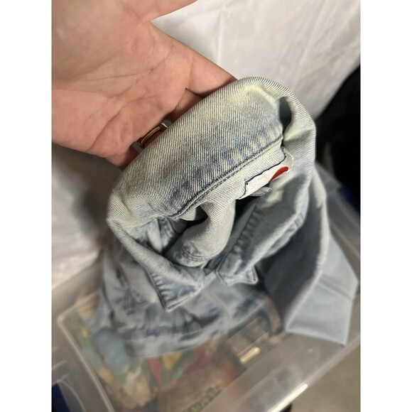 Vintage 90s Pepsi Jean Jacket Denim Blue Trucker Light Wash - Picture 4 of 5